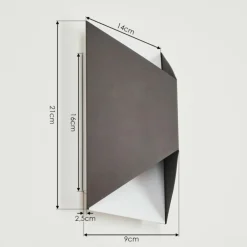 Applique murale d'extérieur Hedno LED Anthracite, Blanc, 2 lumières