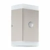 Applique murale d'extérieur Eglo CARPINERA LED Acier inoxydable, 2 lumières, Détecteur de mouvement