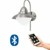 Applique murale d'extérieur Eglo SIDNEY LED Acier inoxydable, 1 lumière, Télécommandes, Changeur de couleurs