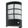 Applique murale d'extérieur Eglo CERNO LED Noir, 1 lumière, Détecteur de mouvement