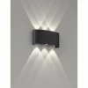 Applique murale d'extérieur Fischer-Honsel Berlin LED Noir, 6 lumières