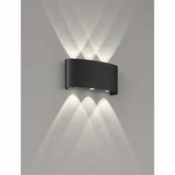 Applique murale d'extérieur Fischer-Honsel Berlin LED Noir, 6 lumières