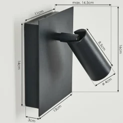 Applique murale d'extérieur Saeter LED Noir, 1 lumière