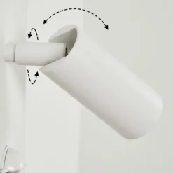 Applique murale d'extérieur Saeter LED Blanc, 1 lumière, Détecteur de mouvement