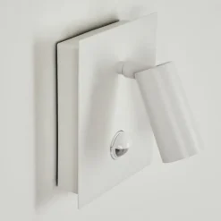 Applique murale d'extérieur Saeter LED Blanc, 1 lumière, Détecteur de mouvement