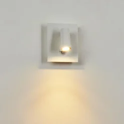 Applique murale d'extérieur Saeter LED Blanc, 1 lumière, Détecteur de mouvement