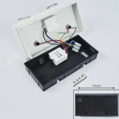 Applique murale d'extérieur Saeter LED Blanc, 2 lumières, Détecteur de mouvement