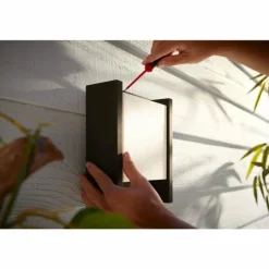 Applique murale d'extérieur Philips Hue White Fuzo LED Noir, 1 lumière