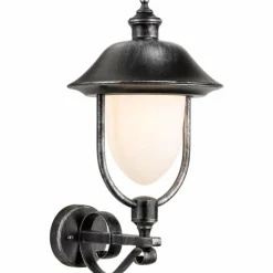 Applique murale d'extérieur LCD Nabburg LED Noir, Argenté, 1 lumière