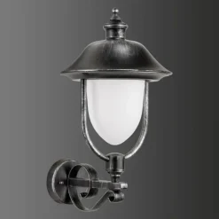 Applique murale d'extérieur LCD Nabburg LED Noir, Argenté, 1 lumière