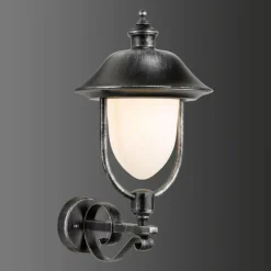 Applique murale d'extérieur LCD Nabburg LED Noir, Argenté, 1 lumière