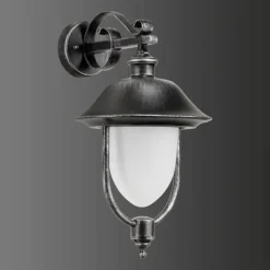Applique murale d'extérieur LCD Nabburg LED Noir, Argenté, 1 lumière