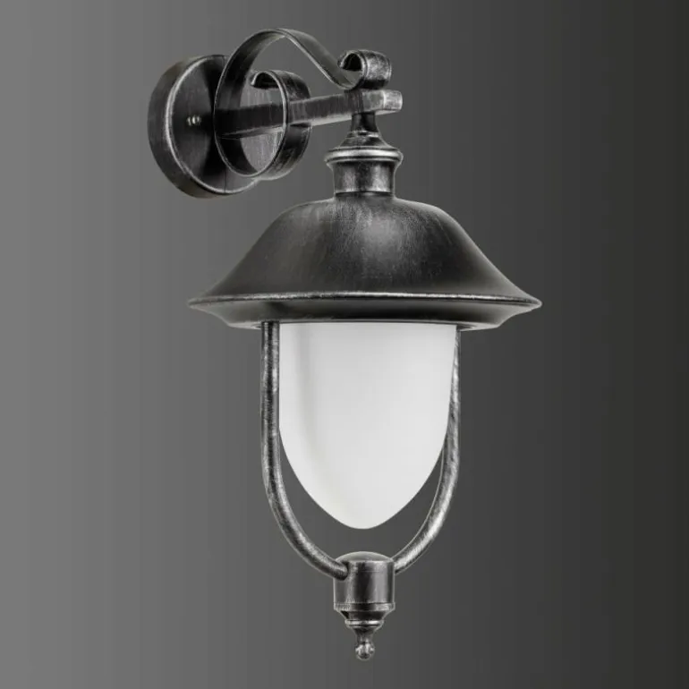 Applique murale d'extérieur LCD Nabburg LED Noir, Argenté, 1 lumière