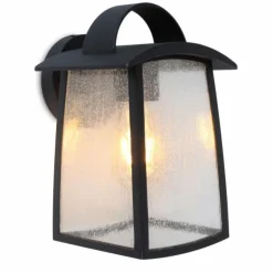 Applique murale d'extérieur Lutec KELSEY Noir, 1 lumière