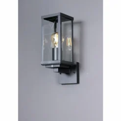 Applique murale d'extérieur Lutec KARO Noir, 1 lumière