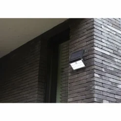 Applique murale d'extérieur Lutec TUDA LED Noir, 1 lumière, Détecteur de mouvement