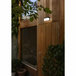 Applique murale d'extérieur Lutec FRAN LED Noir, 1 lumière, Détecteur de mouvement