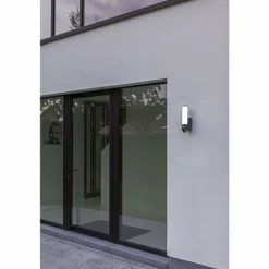 Applique murale d'extérieur Lutec ELARA LED Anthracite, 1 lumière, Détecteur de mouvement