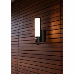 Applique murale d'extérieur Lutec ELARA LED Anthracite, 1 lumière, Détecteur de mouvement