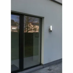 Applique murale d'extérieur Lutec ELARA LED Acier inoxydable, 1 lumière, Détecteur de mouvement