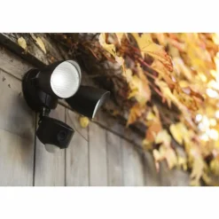 Applique murale d'extérieur Lutec DRACO LED Noir, 1 lumière, Détecteur de mouvement