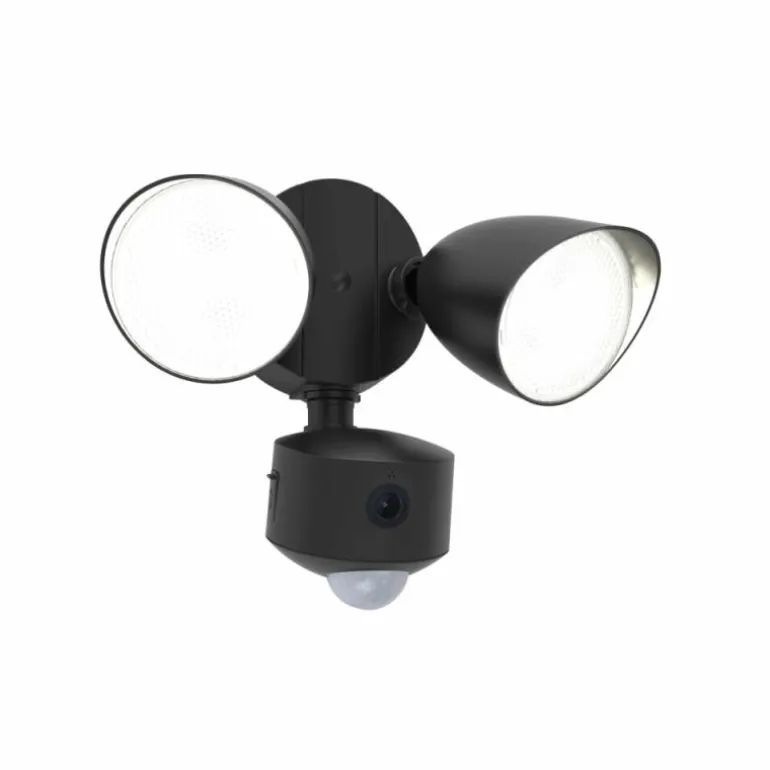 Applique murale d'extérieur Lutec DRACO LED Noir, 1 lumière, Détecteur de mouvement