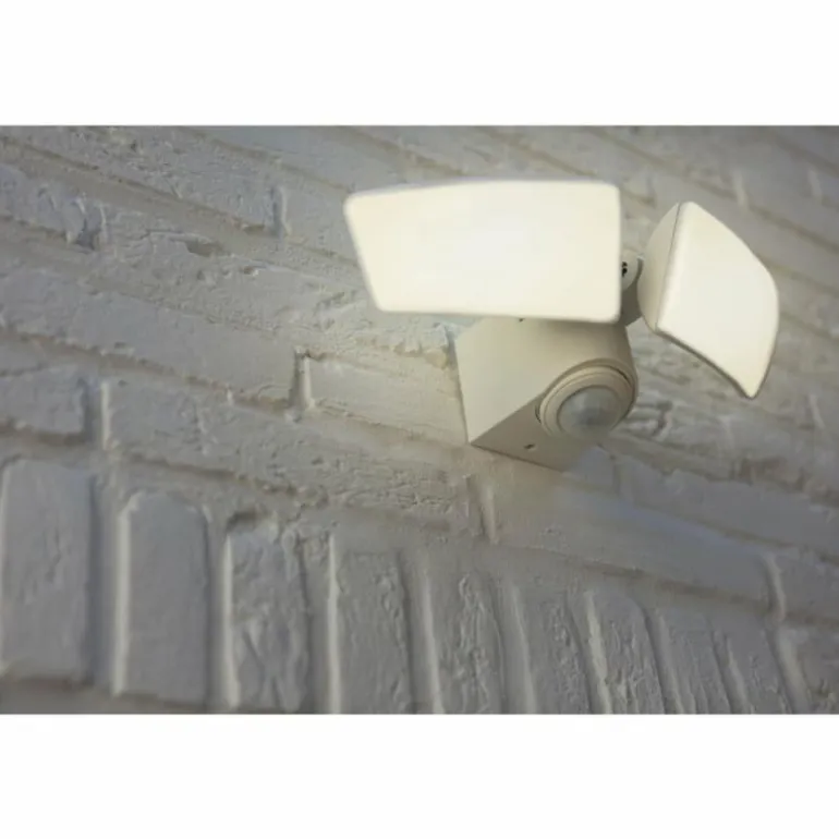 Applique murale d'extérieur Lutec ARTICA LED Blanc, 1 lumière, Détecteur de mouvement