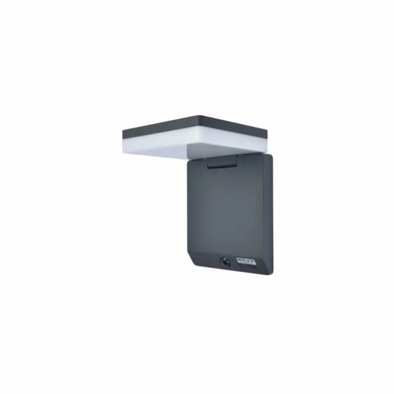 Applique murale d'extérieur Lutec MOZE LED Noir, 1 lumière, Détecteur de mouvement