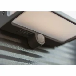 Applique murale d'extérieur Lutec DOBLO LED Anthracite, 1 lumière, Détecteur de mouvement