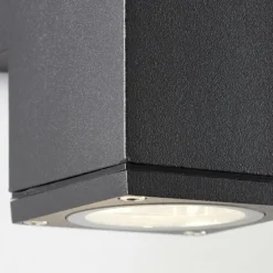 Applique murale d'extérieur Brilliant Hally Anthracite, 2 lumières