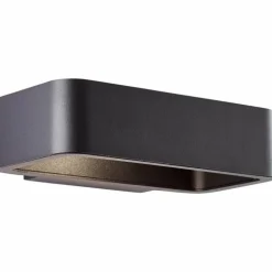 Applique murale d'extérieur Brilliant Golda LED Noir, 1 lumière