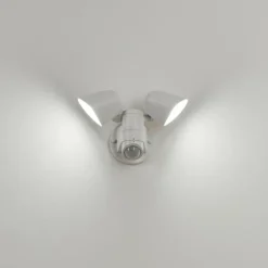 Applique murale d'extérieur Langra LED Blanc, 2 lumières, Détecteur de mouvement