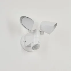 Applique murale d'extérieur Langra LED Blanc, 2 lumières, Détecteur de mouvement