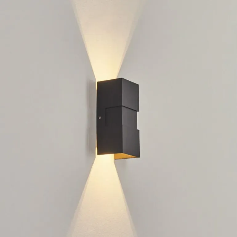 Applique murale d'extérieur Coorabie LED Noir, 2 lumières