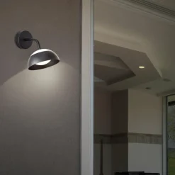 Applique murale d'extérieur Brilliant Matfen LED Noir, 1 lumière