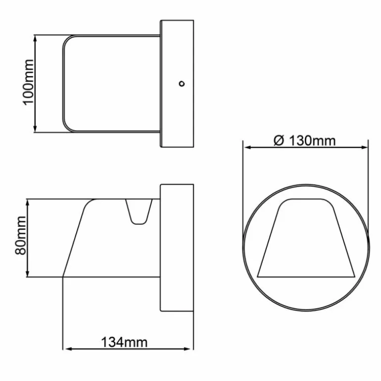 Applique murale d'extérieur Brilliant Scorton LED Noir, 2 lumières