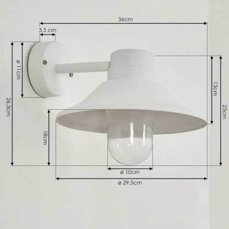 Applique murale d'extérieur Pumiri LED Blanc, 1 lumière