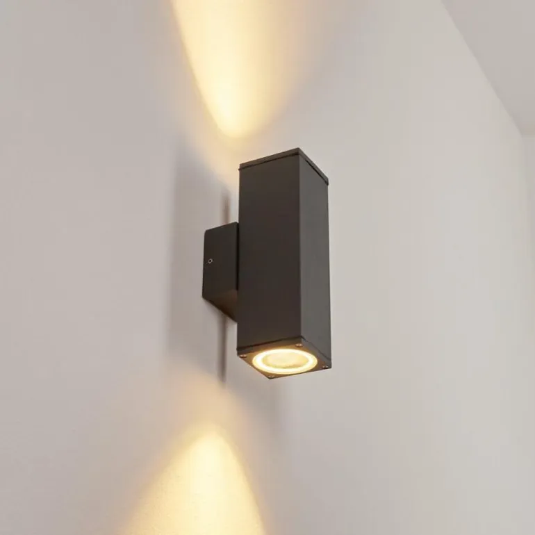 Applique murale d'extérieur Oatlands Anthracite, Blanc, 2 lumières