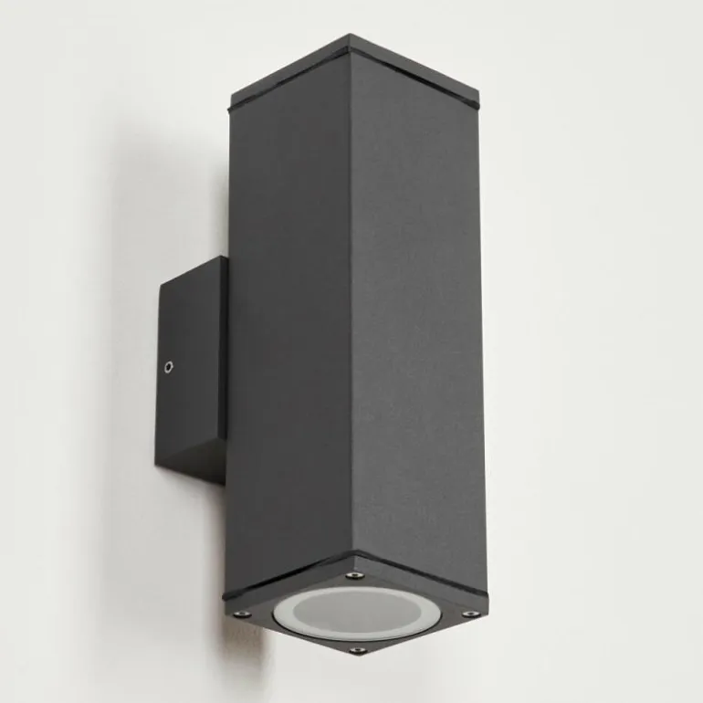 Applique murale d'extérieur Oatlands Anthracite, Blanc, 2 lumières