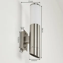 Applique murale d'extérieur Lartigue Acier inoxydable, 2 lumières