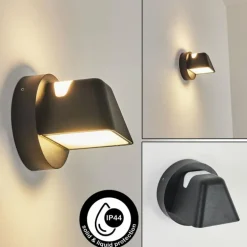 Applique murale d'extérieur Villermon LED Noir, 1 lumière