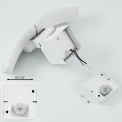 Applique murale d'extérieur Carnetin LED Blanc, 2 lumières, Détecteur de mouvement
