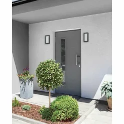 Applique murale d'extérieur LCD Lamberg LED Gris, 1 lumière, Détecteur de mouvement