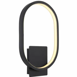 Applique murale d'extérieur Globo NAGGY LED Noir, 1 lumière