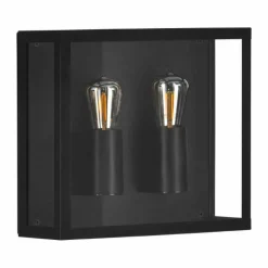Applique murale d'extérieur Eglo ALAMONTE Noir, 2 lumières