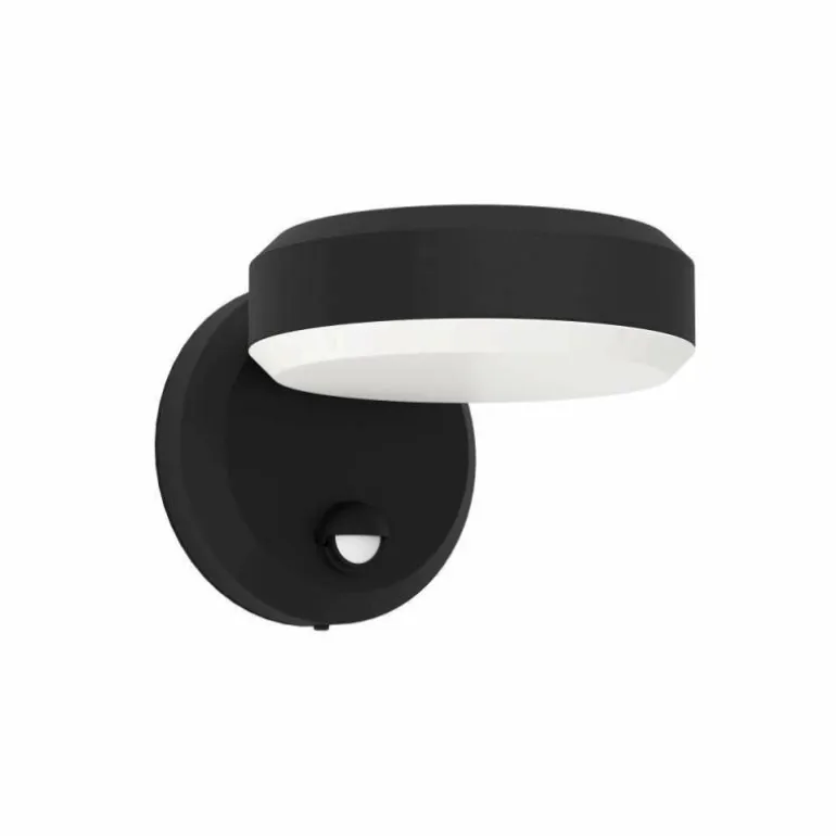Applique murale d'extérieur Eglo FORNACI LED Noir, 1 lumière, Détecteur de mouvement