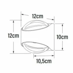 Applique murale d'extérieur Konstsmide Bitonto LED Blanc, 2 lumières