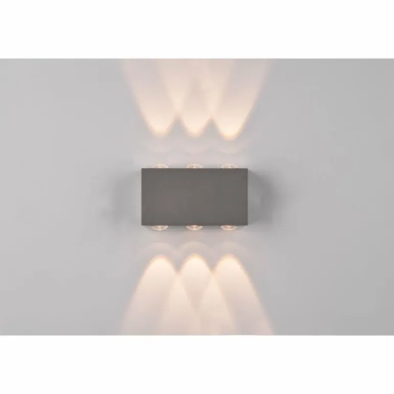 Applique murale d'extérieur Trio Clyde LED Anthracite, 2 lumières