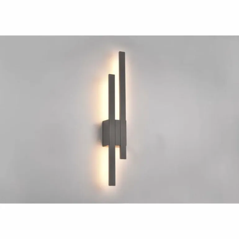 Applique murale d'extérieur Trio Tawa LED Anthracite, 2 lumières