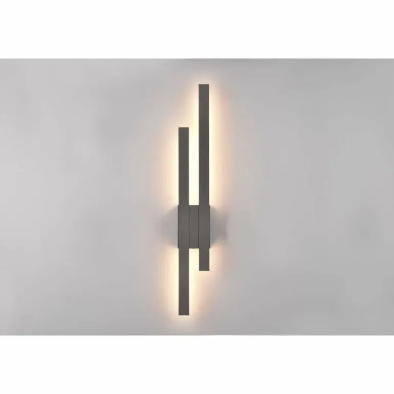 Applique murale d'extérieur Trio Tawa LED Anthracite, 2 lumières